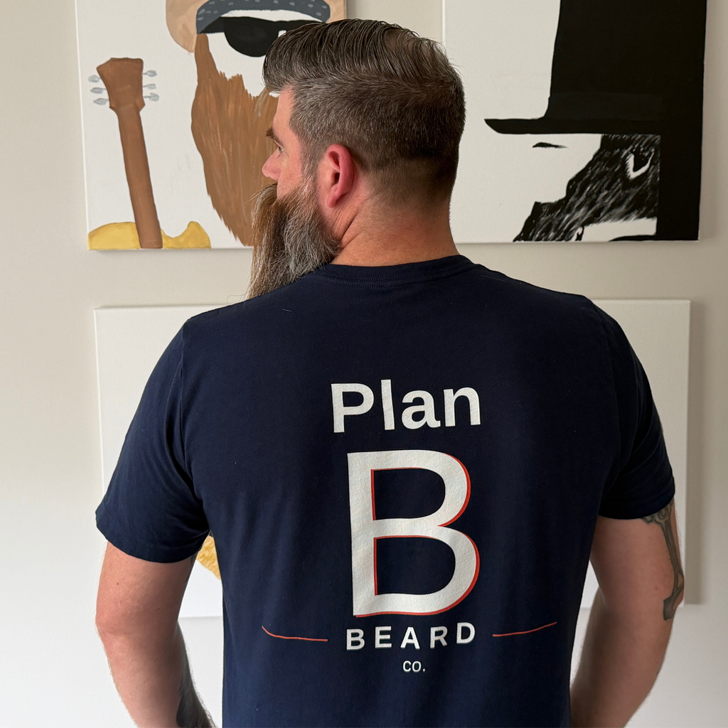 Navy Plan Beard T-Shirt